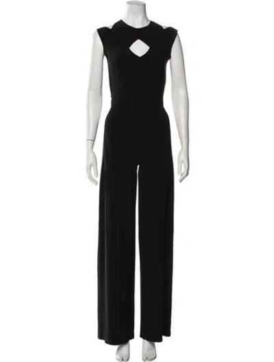 Pre-owned Norma Kamali Crew Neck Jumpsuit In Black