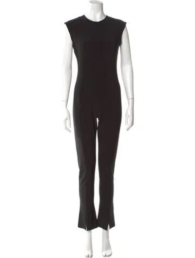 Pre-owned Norma Kamali Crew Neck Jumpsuit In Black
