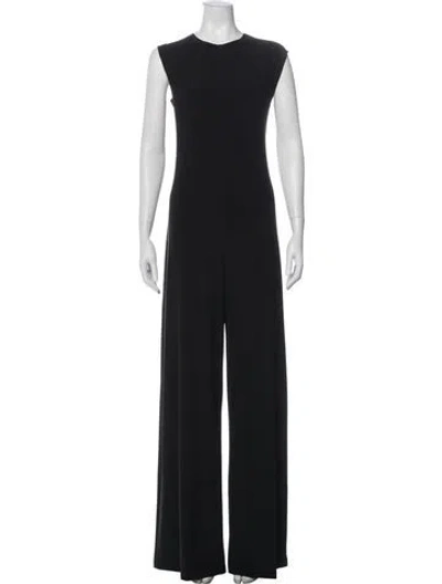 Pre-owned Norma Kamali Crew Neck Jumpsuit In Black