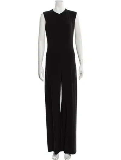 Pre-owned Norma Kamali Crew Neck Jumpsuit In Black