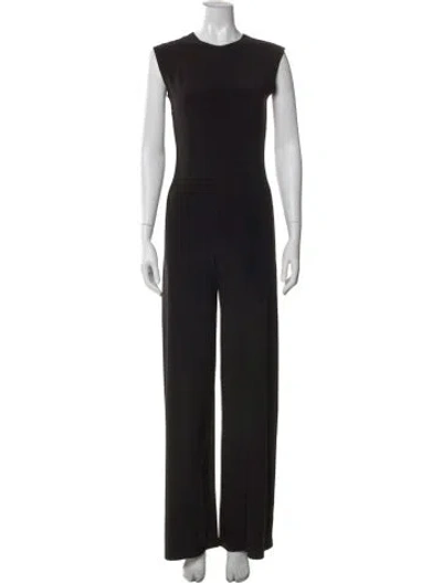 Pre-owned Norma Kamali Crew Neck Jumpsuit In Black