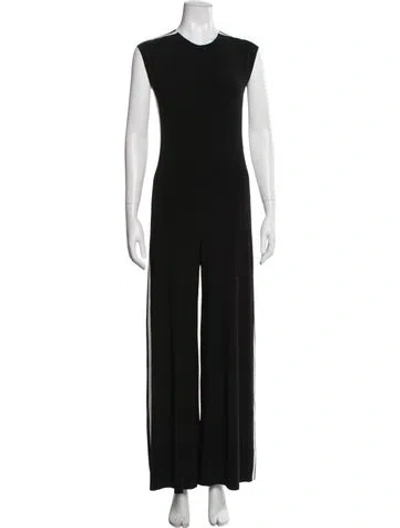 Pre-owned Norma Kamali Crew Neck Jumpsuit In Black