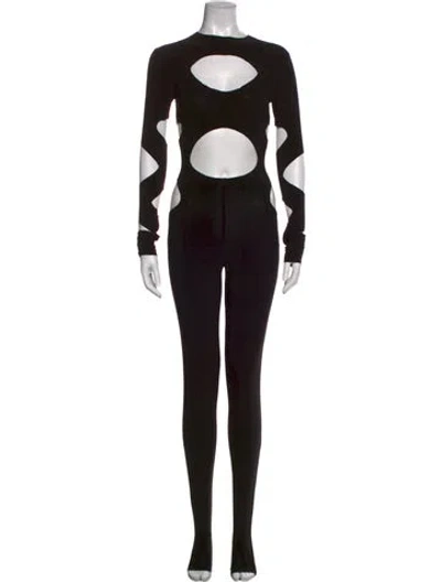 Pre-owned Norma Kamali Crew Neck Jumpsuit In Black
