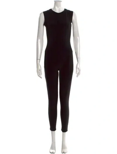 Pre-owned Norma Kamali Crew Neck Jumpsuit In Black
