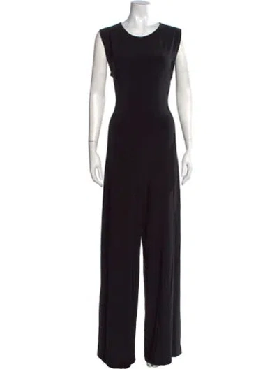 Pre-owned Norma Kamali Crew Neck Jumpsuit In Black