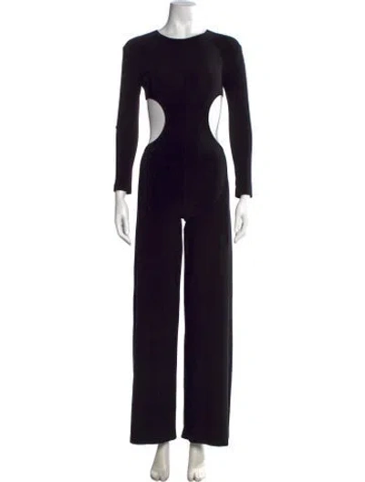 Pre-owned Norma Kamali Crew Neck Jumpsuit In Black