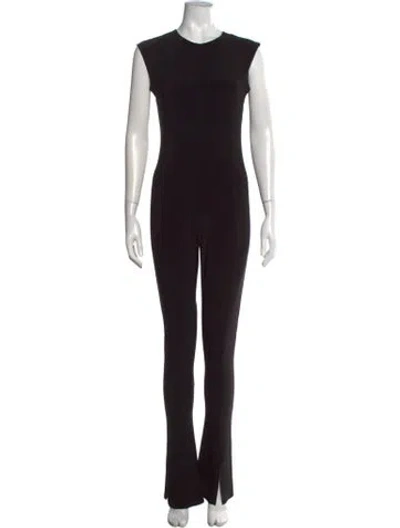 Pre-owned Norma Kamali Crew Neck Jumpsuit In Black