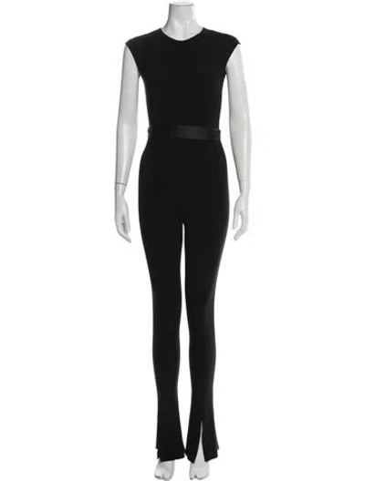 Pre-owned Norma Kamali Crew Neck Jumpsuit In Black