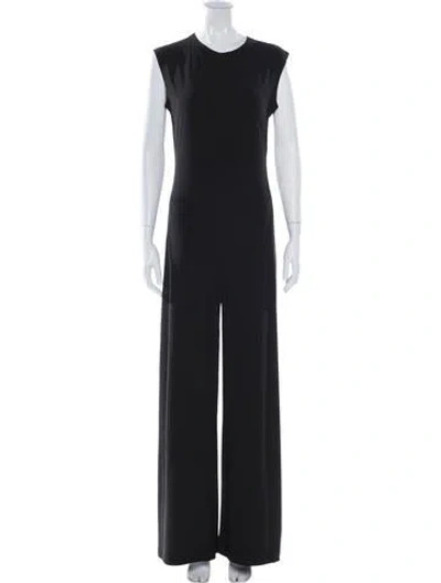Pre-owned Norma Kamali Crew Neck Jumpsuit In Black