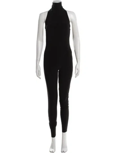 Pre-owned Norma Kamali Crew Neck Jumpsuit In Black