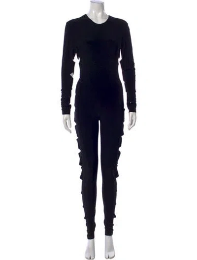Pre-owned Norma Kamali Crew Neck Jumpsuit In Black