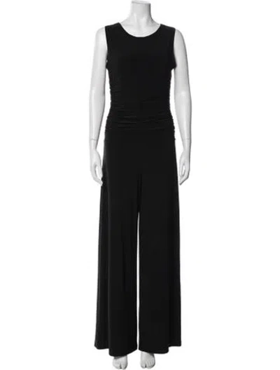Pre-owned Norma Kamali Crew Neck Jumpsuit In Black