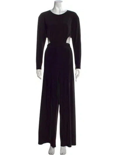 Pre-owned Norma Kamali Crew Neck Jumpsuit In Black