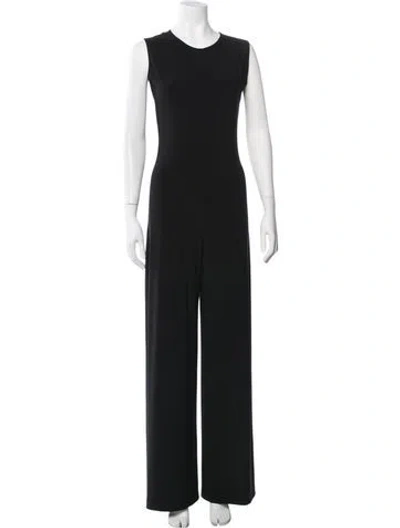Pre-owned Norma Kamali Crew Neck Jumpsuit In Black