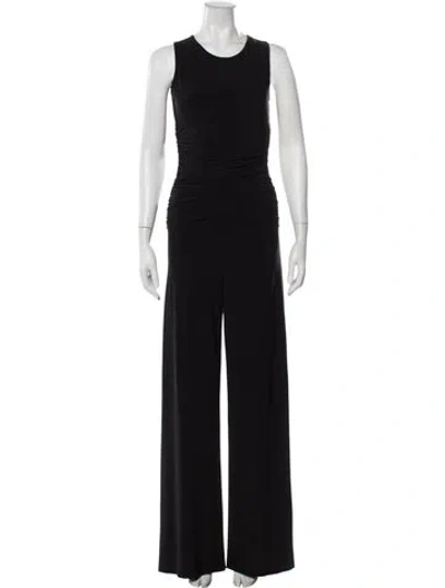 Pre-owned Norma Kamali Crew Neck Jumpsuit In Black