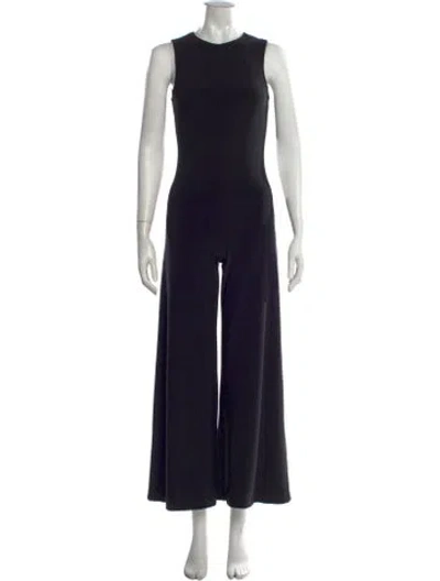 Pre-owned Norma Kamali Crew Neck Jumpsuit In Black
