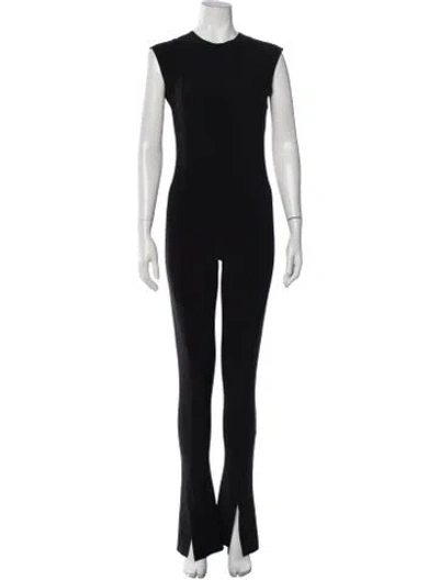 Pre-owned Norma Kamali Crew Neck Jumpsuit In Black