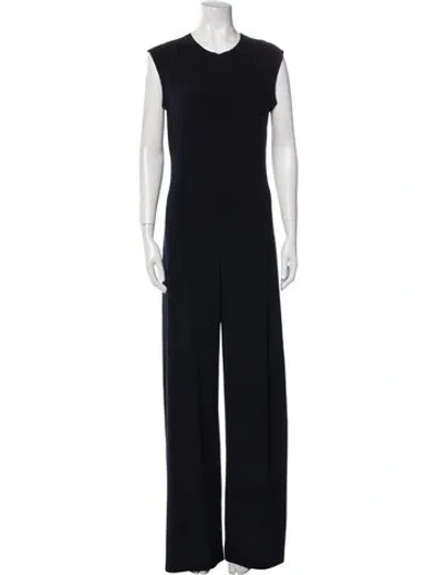 Pre-owned Norma Kamali Crew Neck Jumpsuit In Blue