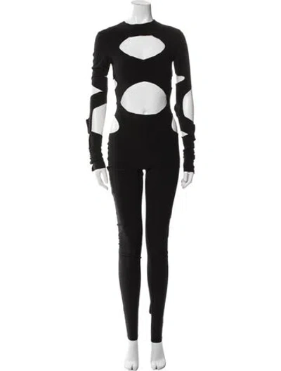 Pre-owned Norma Kamali Crew Neck Jumpsuit In Blue