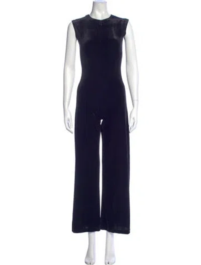 Pre-owned Norma Kamali Crew Neck Jumpsuit In Blue