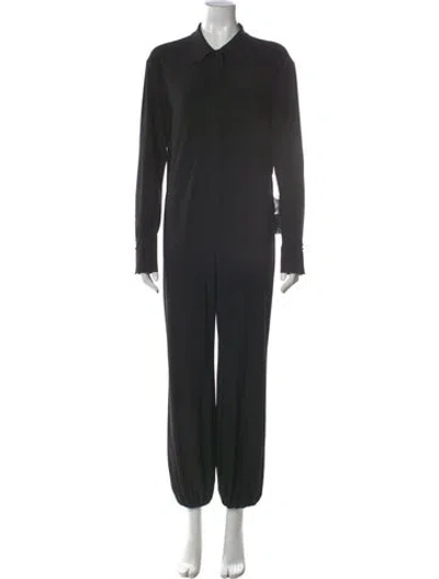 Pre-owned Norma Kamali Crew Neck Jumpsuit In Gray