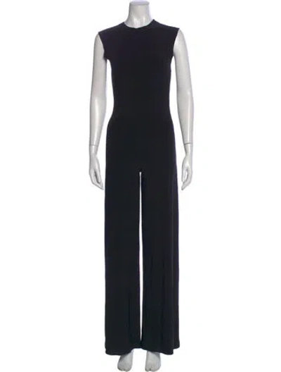 Pre-owned Norma Kamali Crew Neck Jumpsuit W/ Tags In Black