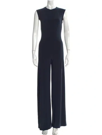 Pre-owned Norma Kamali Crew Neck Jumpsuit W/ Tags In Blue