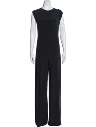 Pre-owned Norma Kamali Crew Neck Jumpsuit W/ Tags In Blue