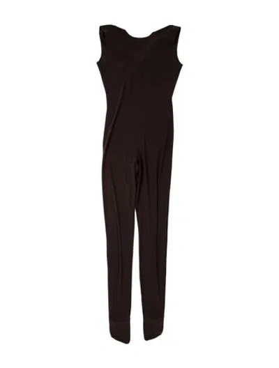 Pre-owned Norma Kamali Crew Neck Jumpsuit W/ Tags In Brown