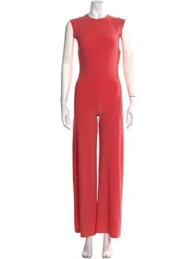 Pre-owned Norma Kamali Crew Neck Jumpsuit W/ Tags In Pink