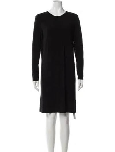 Pre-owned Norma Kamali Crew Neck Knee-length Dress W/ Tags In Black