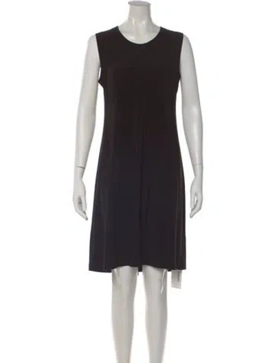 Pre-owned Norma Kamali Crew Neck Knee-length Dress W/ Tags In Black