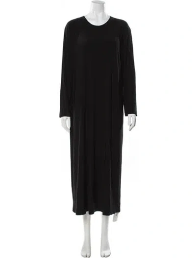 Pre-owned Norma Kamali Crew Neck Long Dress In Black
