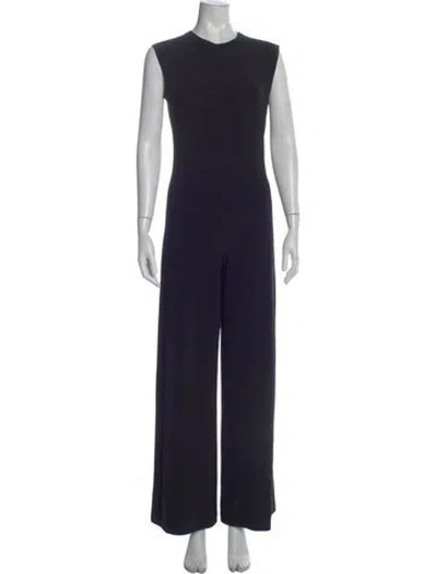 Pre-owned Norma Kamali Crew Neck Long Dress In Blue
