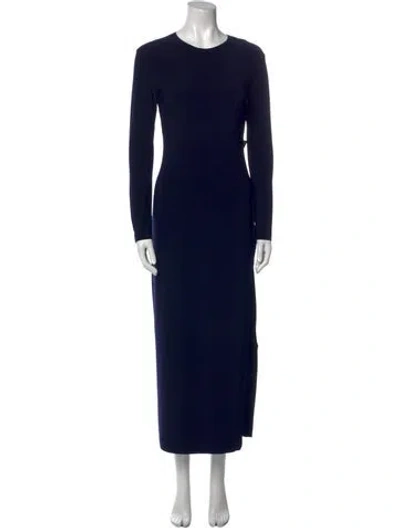 Pre-owned Norma Kamali Crew Neck Long Dress W/ Tags In Black