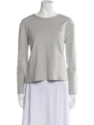 Pre-owned Norma Kamali Crew Neck Long Sleeve Sweatshirt In Gray