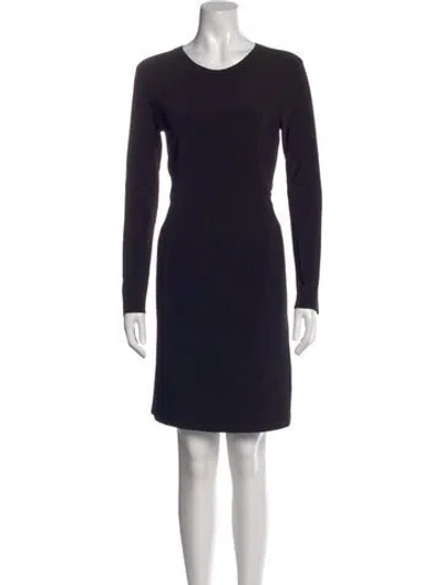 Pre-owned Norma Kamali Crew Neck Mini Dress In Black