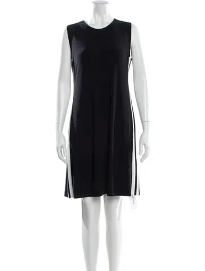 Pre-owned Norma Kamali Crew Neck Mini Dress In Multi