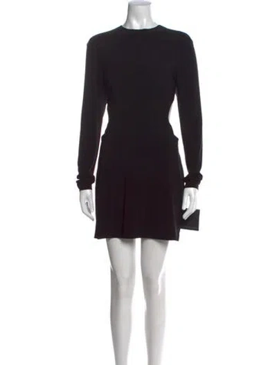 Pre-owned Norma Kamali Crew Neck Mini Dress W/ Tags In Black
