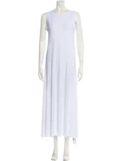 Pre-owned Norma Kamali Crew Neck Mini Dress In White