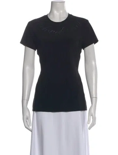 Pre-owned Norma Kamali Crew Neck Short Sleeve T-shirt In Blue