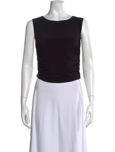 Pre-owned Norma Kamali Crew Neck Sleeveless Top In Black
