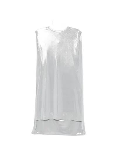 Norma Kamali Crew-neck Mini Dress In Neutral