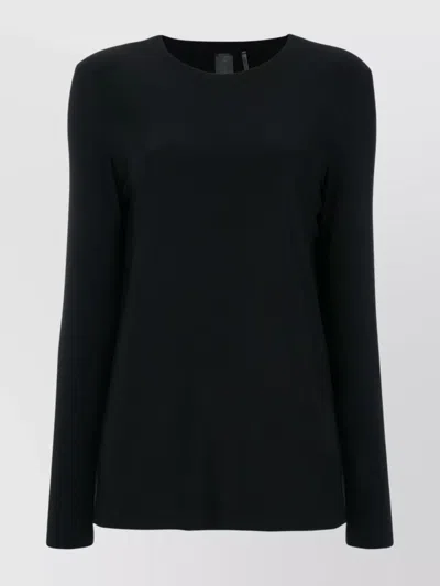 NORMA KAMALI CREWNECK TOP LONG SLEEVES