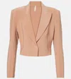 Norma Kamali Cropped-blazer In Braun