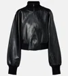 Norma Kamali High Neck Bomber Jacket Puffer Jackets Black In Black