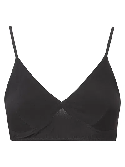 Norma Kamali Cropped Slip Bra In Black