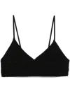 Norma Kamali Cropped Slip Bra Top In Black