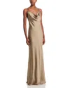 Norma Kamali Crossback Bias Gown In Brown
