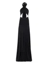 Norma Kamali Black Long Dress With Convertible Design And Cut-out Detail On The Back In Schwarz